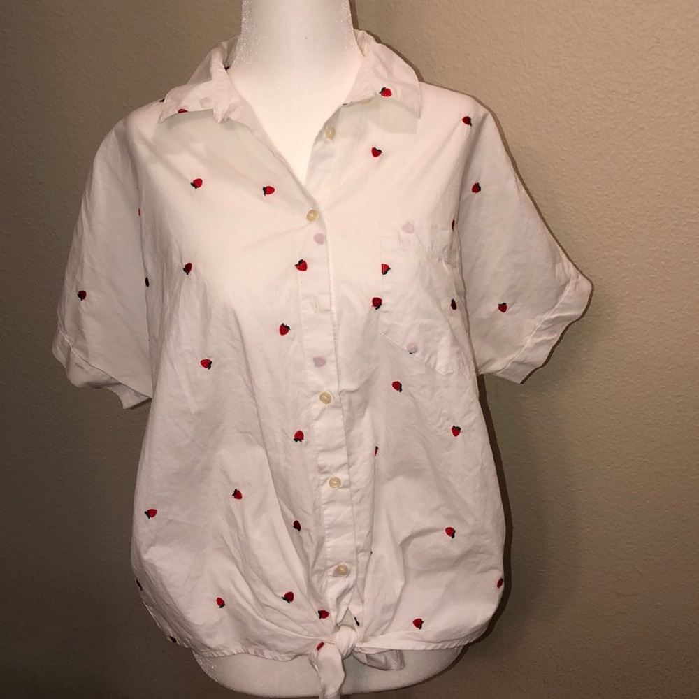 MADEWELL tie front shirt